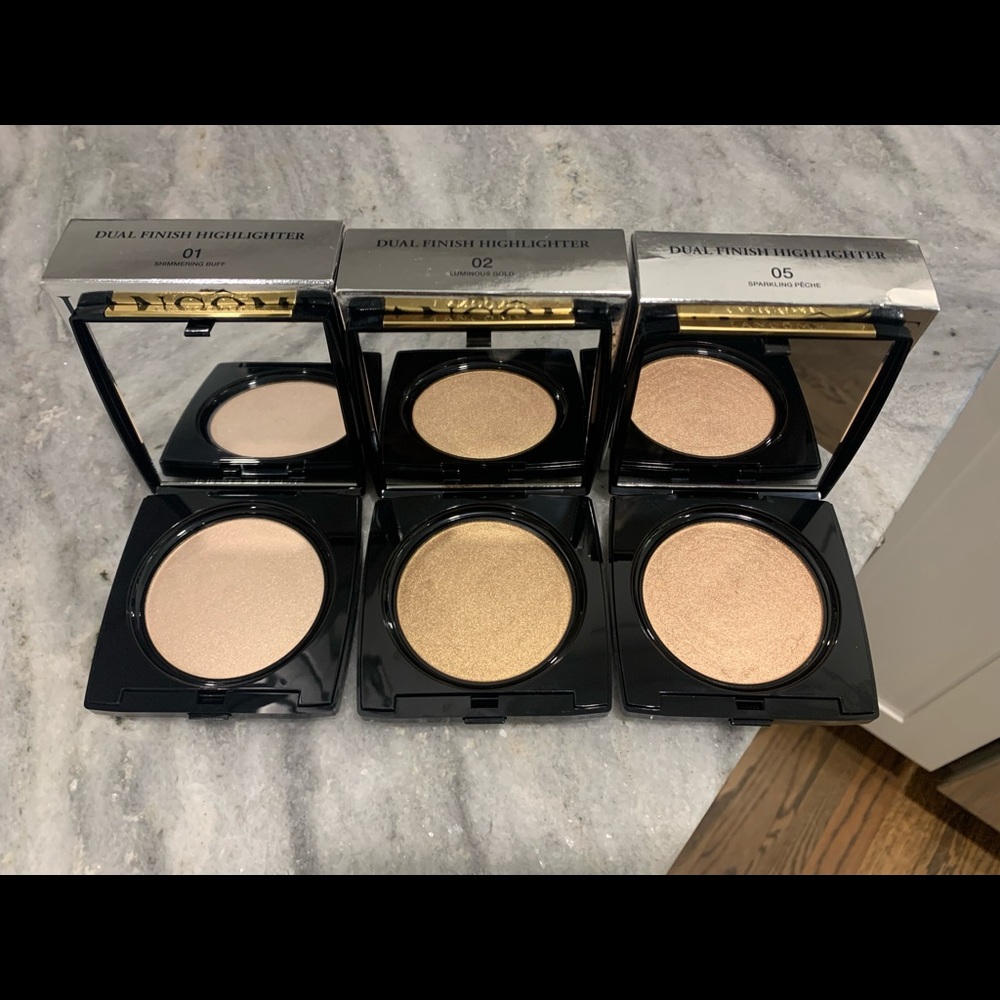 Lancome Dual Finish Highlighters, set of 3